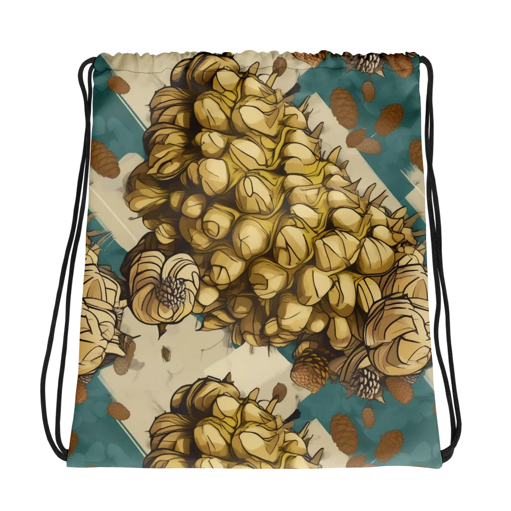 Golden Cone Garden on Drawstring Bag — Photo