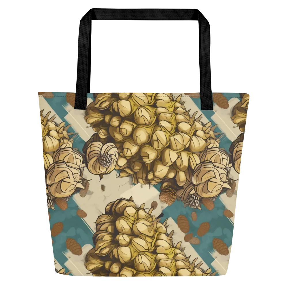 Golden Cone Garden on Large Tote Bag W/ Pocket — Front
