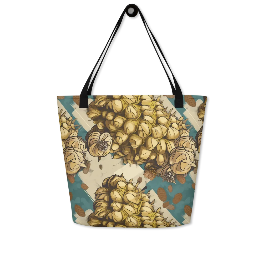 Golden Cone Garden on Large Tote Bag W/ Pocket — Front