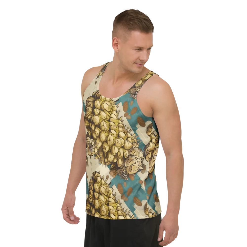 Golden Cone Garden on Men's Tank Top — Left Front