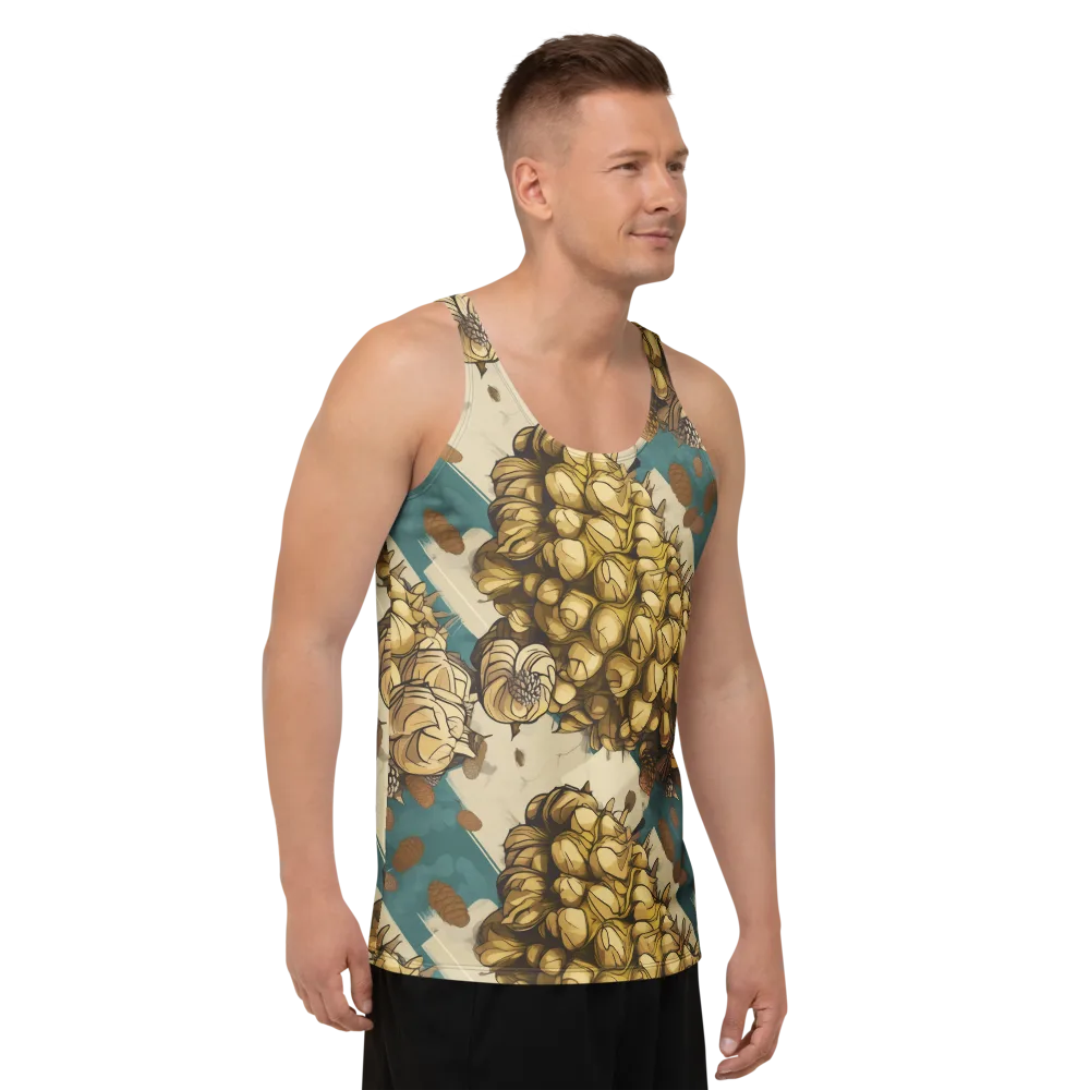 Golden Cone Garden on Men's Tank Top — Right Front