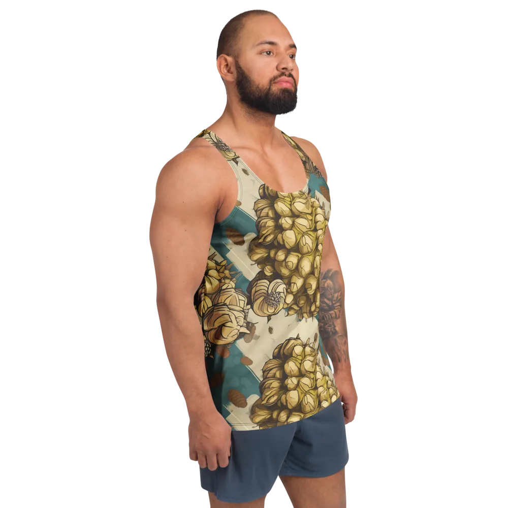 Golden Cone Garden on Men's Tank Top — Right Front