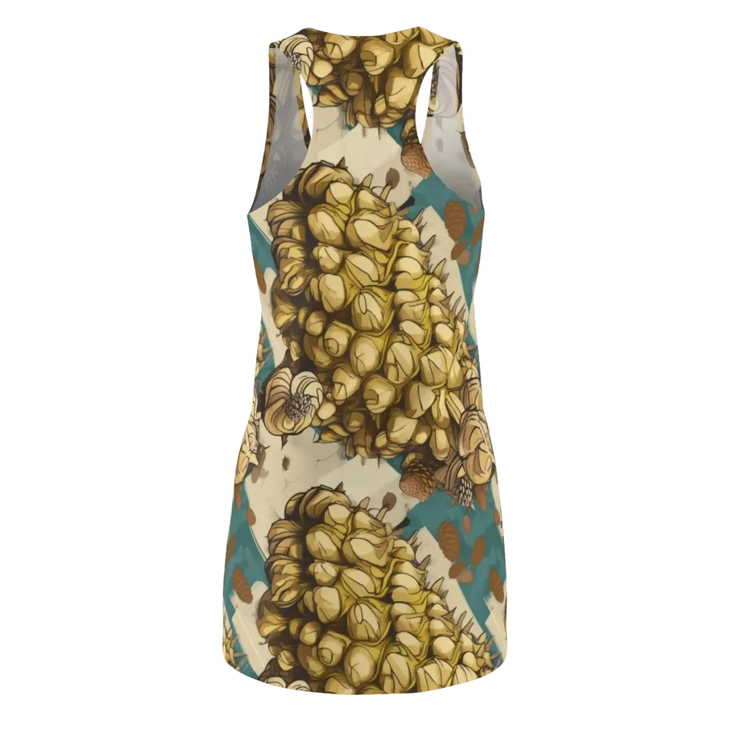 Golden Cone Garden on Racerback Dress — Back