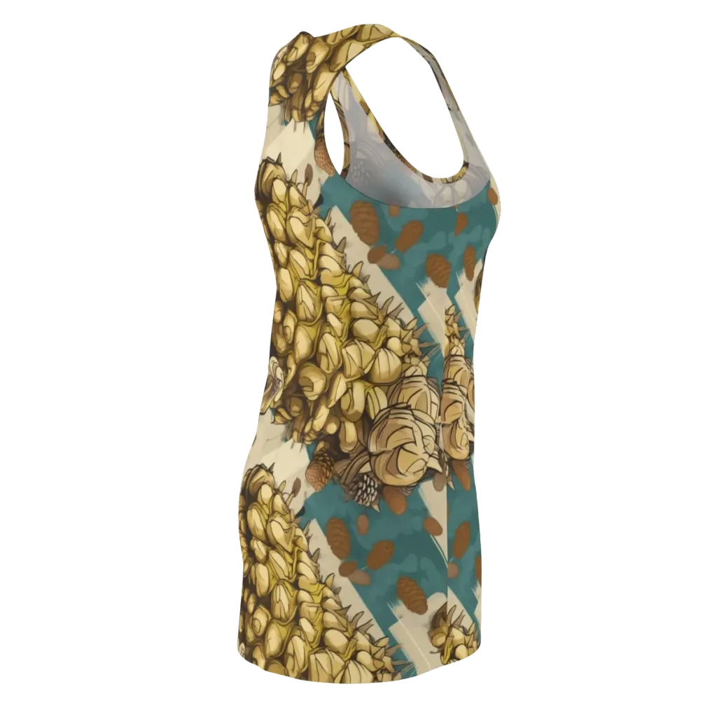Golden Cone Garden on Racerback Dress — Back Side
