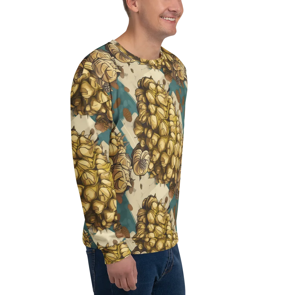 Golden Cone Garden on Sweatshirt — Right Front