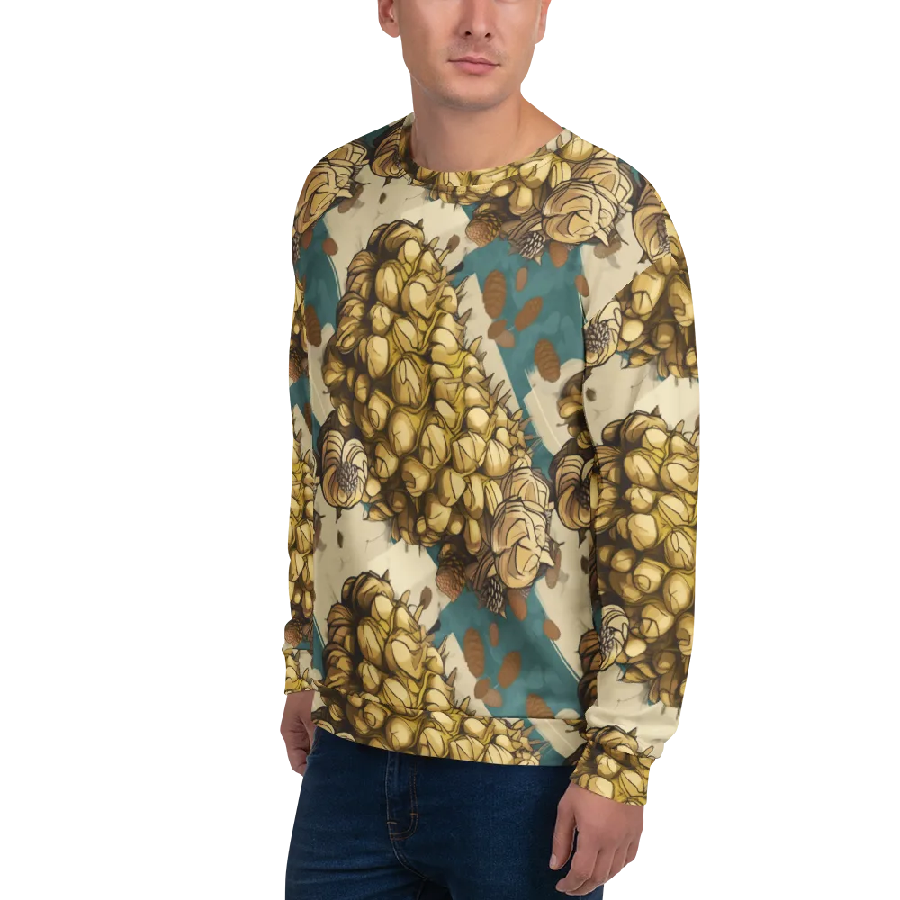 Golden Cone Garden on Sweatshirt — Left Front