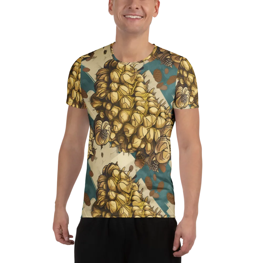 Golden Cone Garden on Men's Athletic T-Shirt — Front