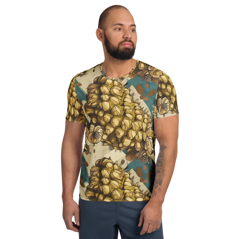 Golden Cone Garden on Men's Athletic T-Shirt — Front