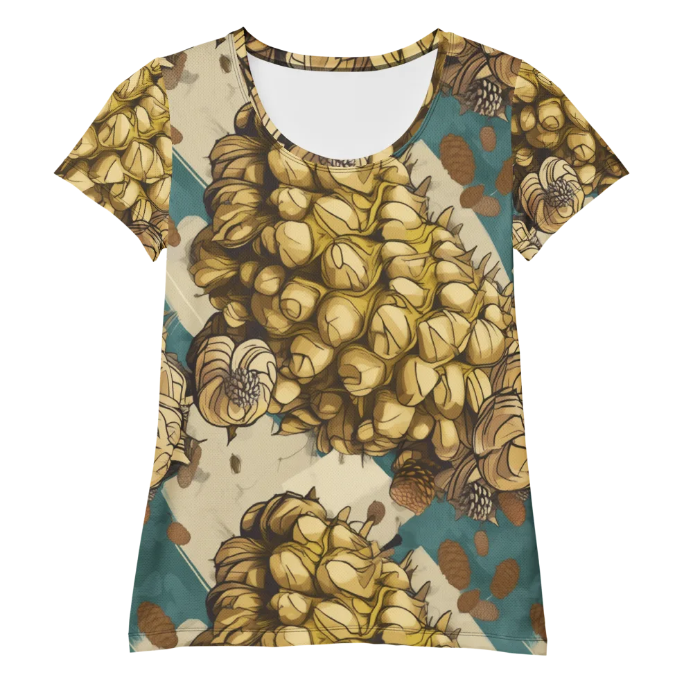 Golden Cone Garden on Women's Athletic T-Shirt — Front