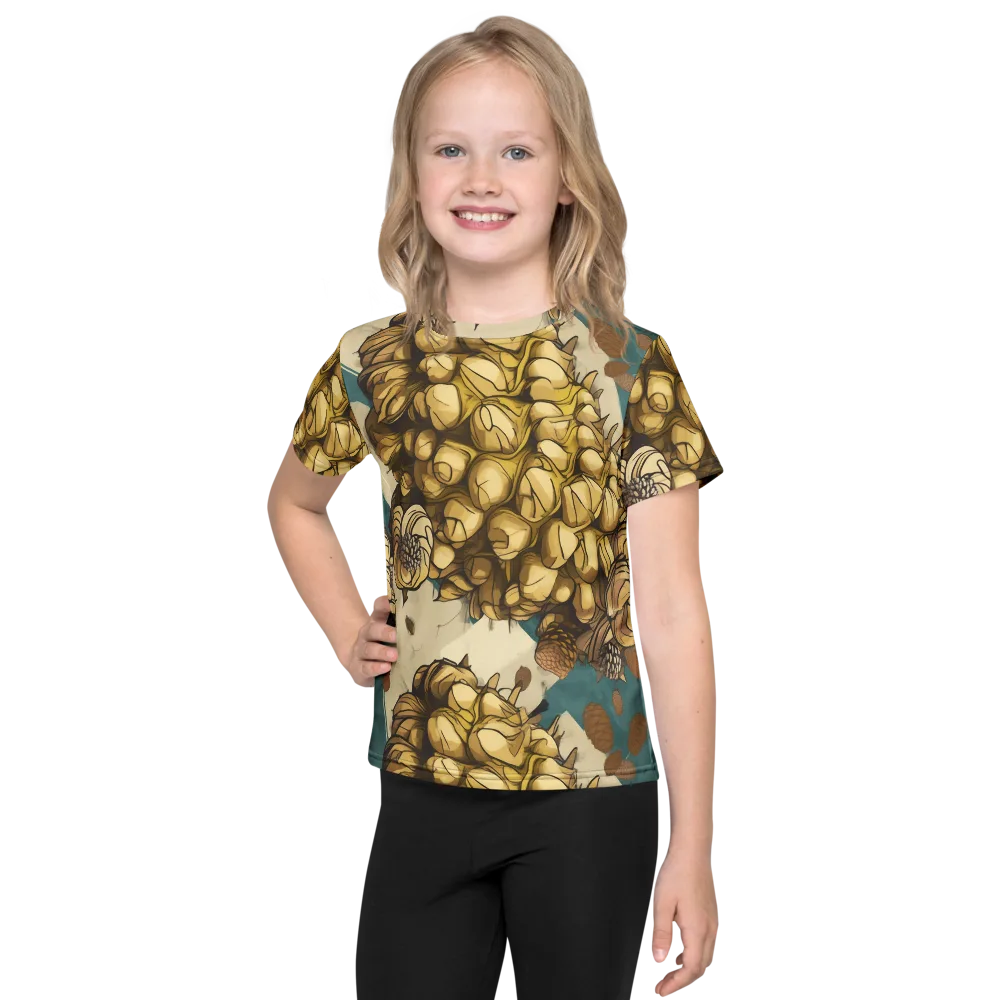 Golden Cone Garden on Kids Crew Neck T-Shirt — Front