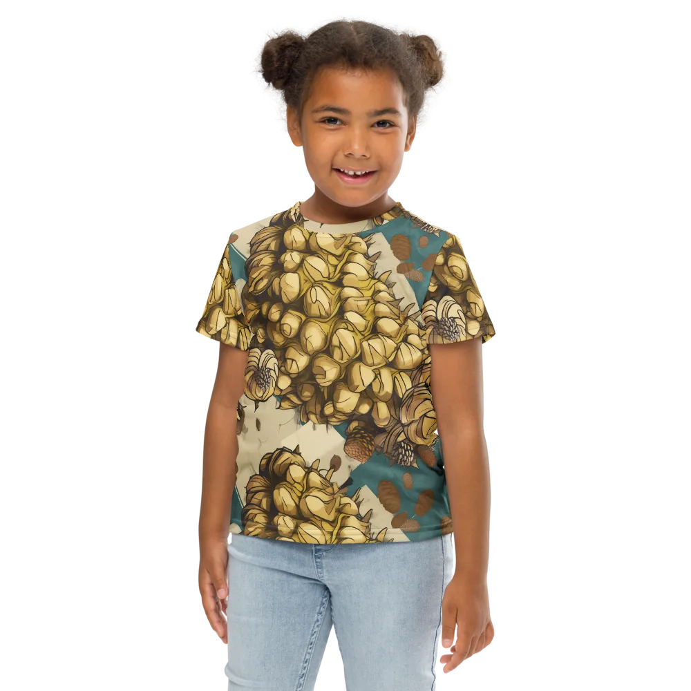 Golden Cone Garden on Kids Crew Neck T-Shirt — Front