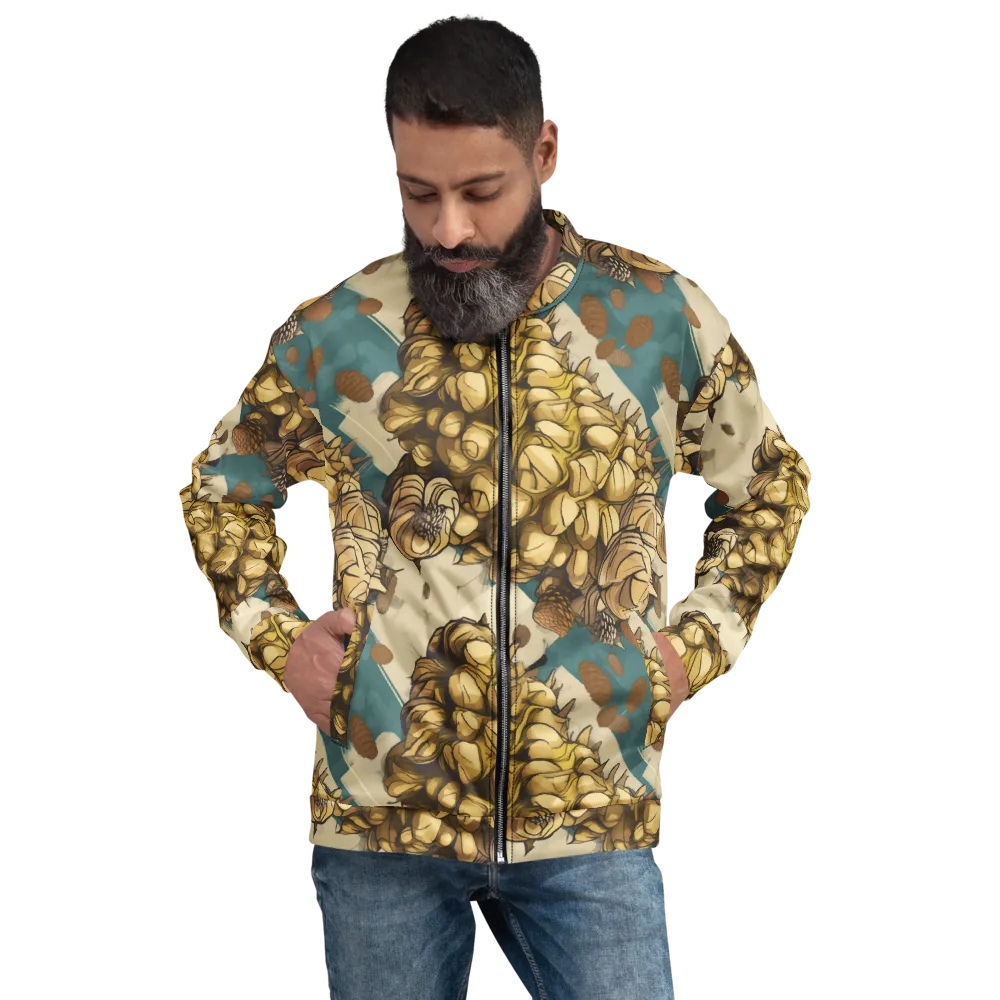 Golden Cone Garden on Bomber Jacket — Front