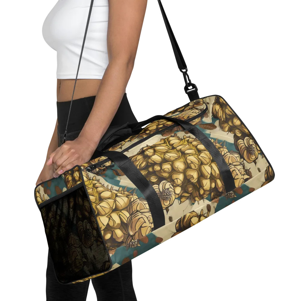 Golden Cone Garden on Duffle Bag — Front