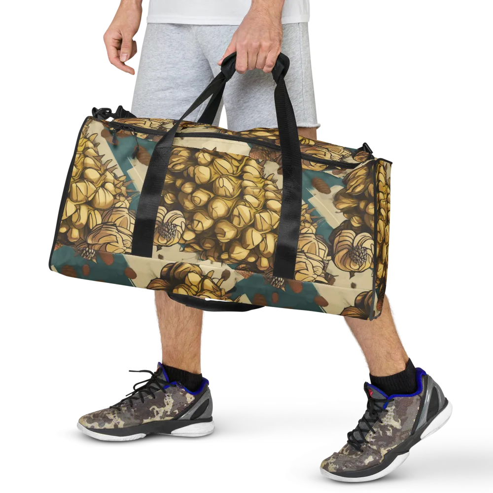 Golden Cone Garden on Duffle Bag — Front