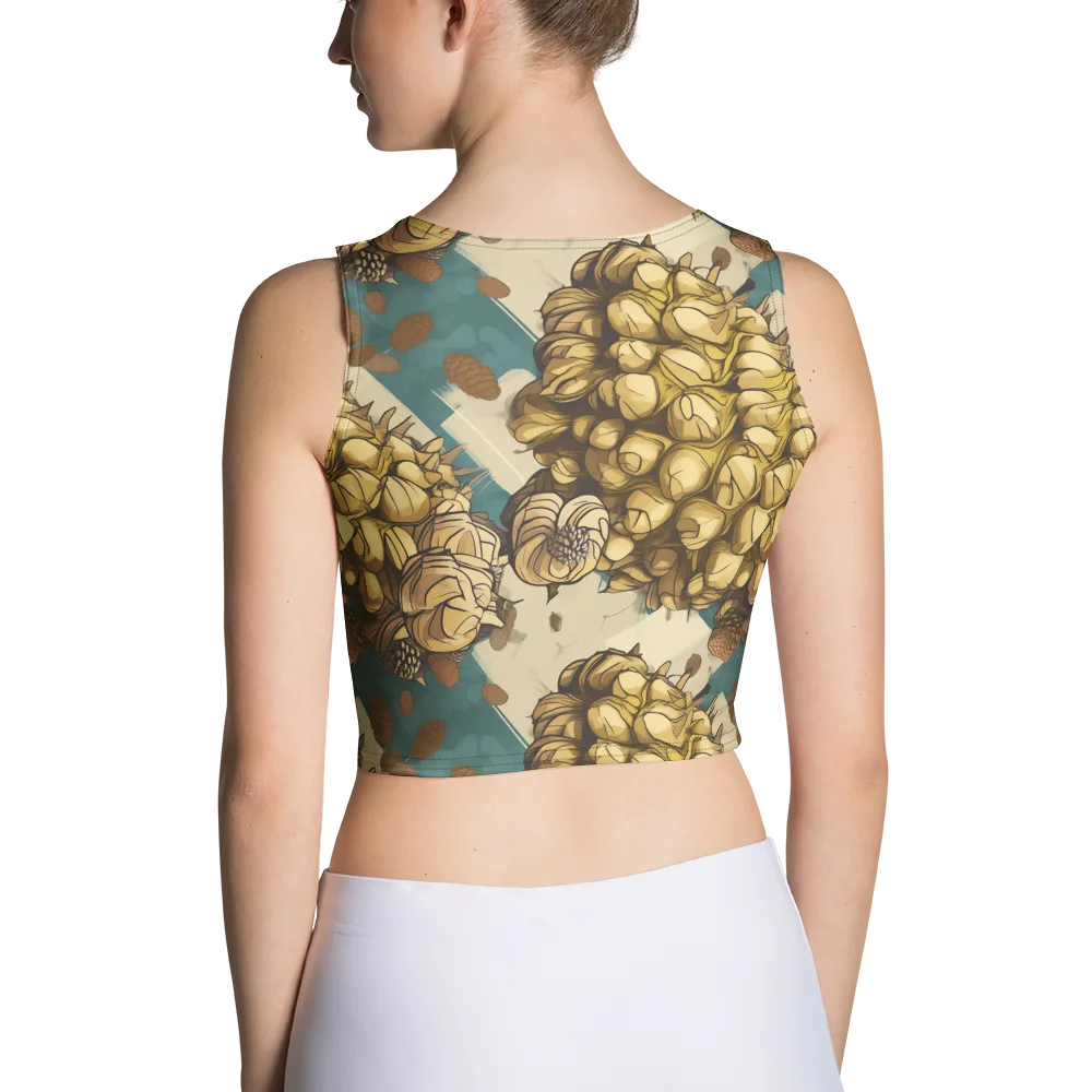 Golden Cone Garden on Crop Top — Back