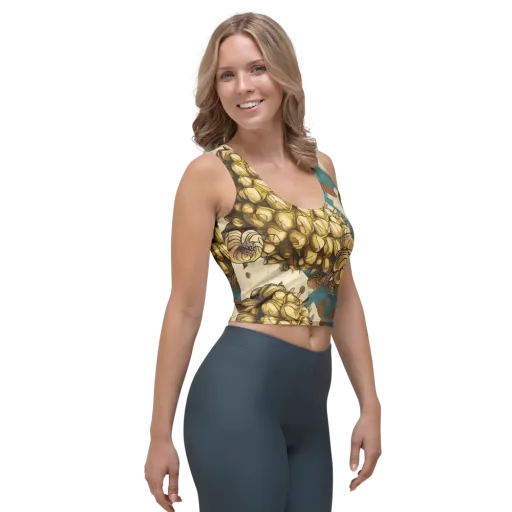 Golden Cone Garden on a Crop Top