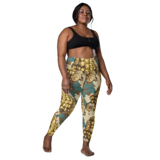 Golden Cone Garden on a Leggings with Pockets