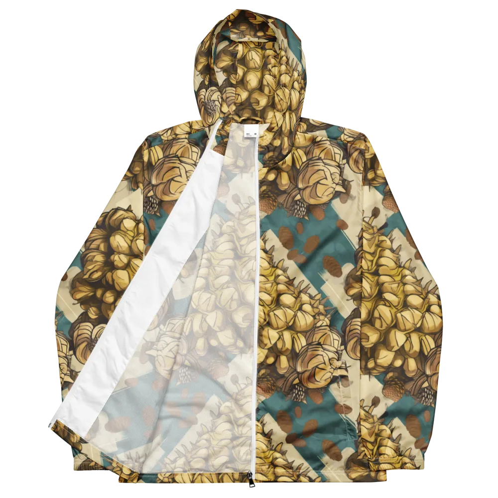 Golden Cone Garden on Men's Windbreaker — Front