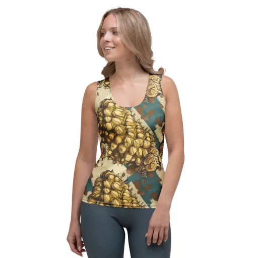 Golden Cone Garden on a Women's Tank Top
