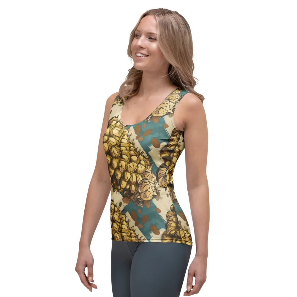 Golden Cone Garden on Women's Tank Top — Left Front