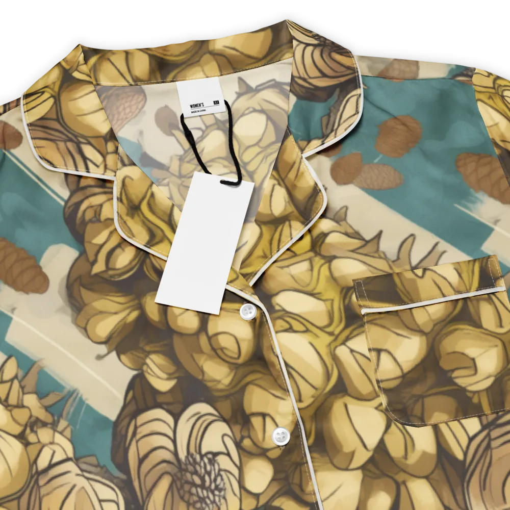 Golden Cone Garden on Women's Short Sleeve Pajama Top — Product details