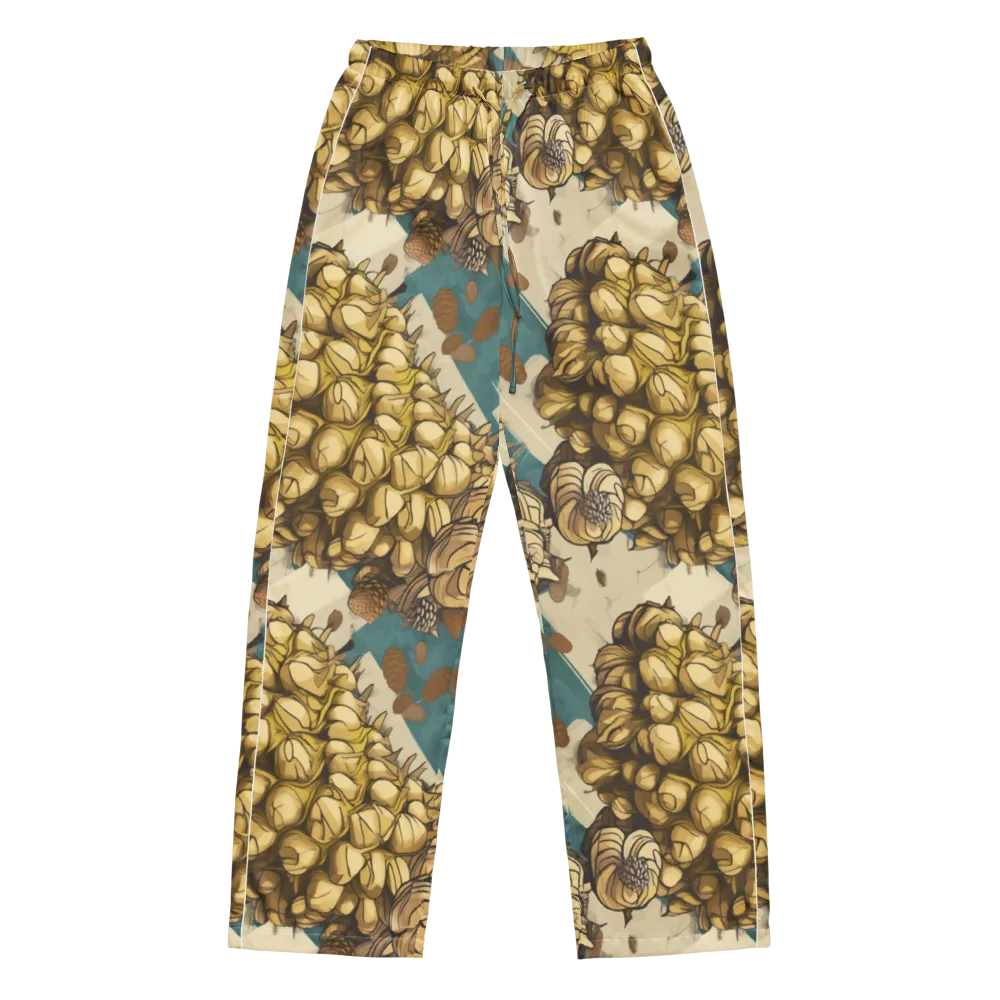 Golden Cone Garden on Women's Pajama Pants — Front