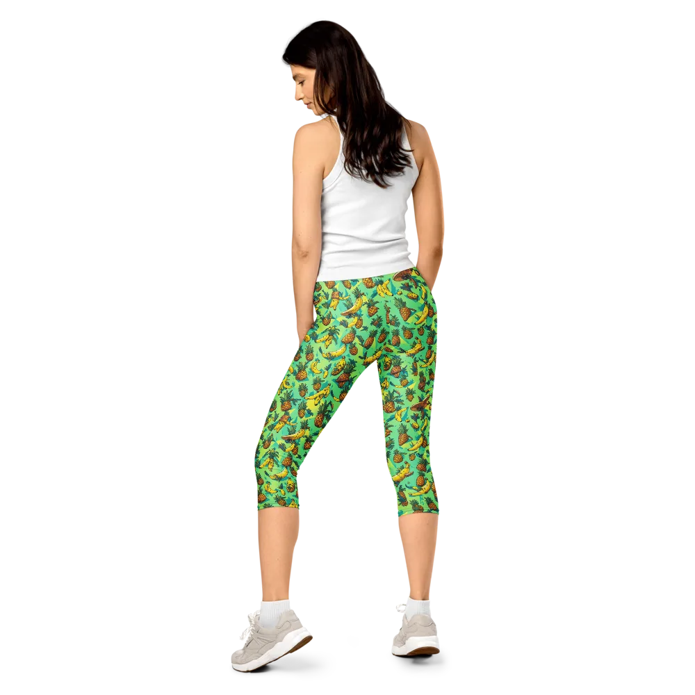 Pineapple Halfpipe on Capri Leggings — Back