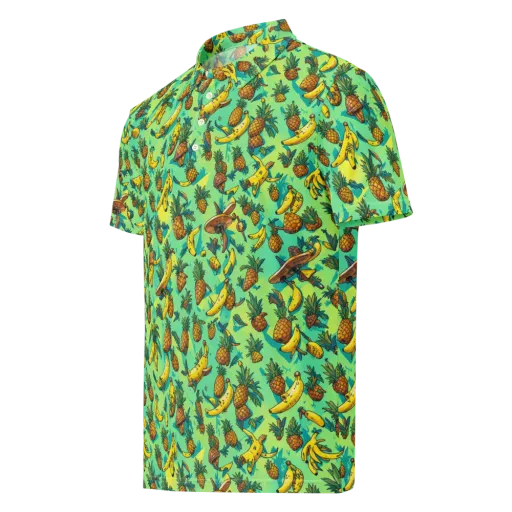 Pineapple Halfpipe on a Men's Slim Fit Polo Shirt