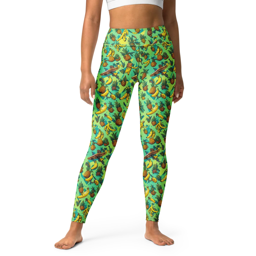 Pineapple Halfpipe on Yoga Leggings — Front