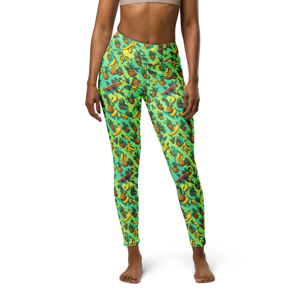 Pineapple Halfpipe on Yoga Leggings — Front