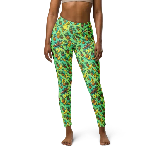 Pineapple Halfpipe on a Yoga Leggings
