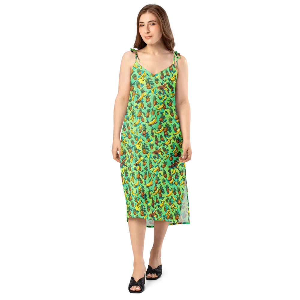 Pineapple Halfpipe on Slip Dress — Front