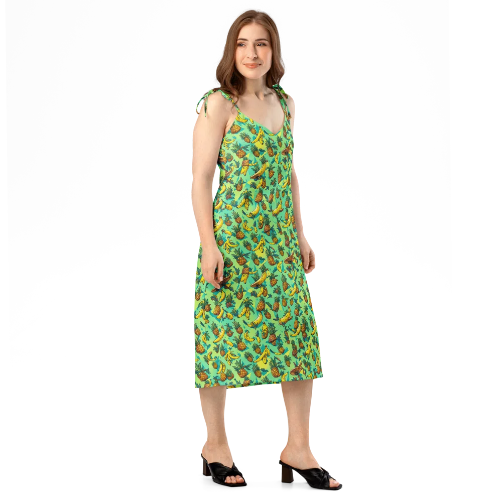 Pineapple Halfpipe on Slip Dress — Right Front