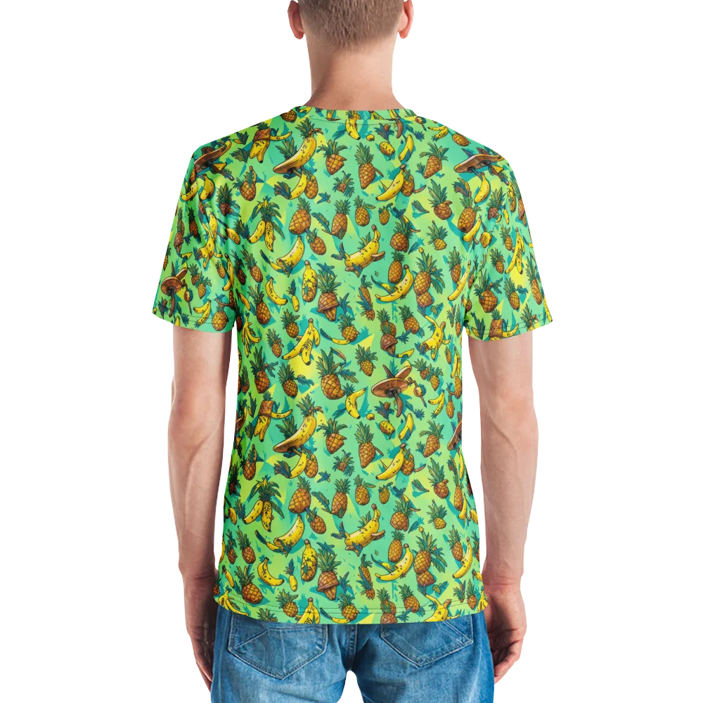 Pineapple Halfpipe on Men's Crew Neck T-Shirt — Back