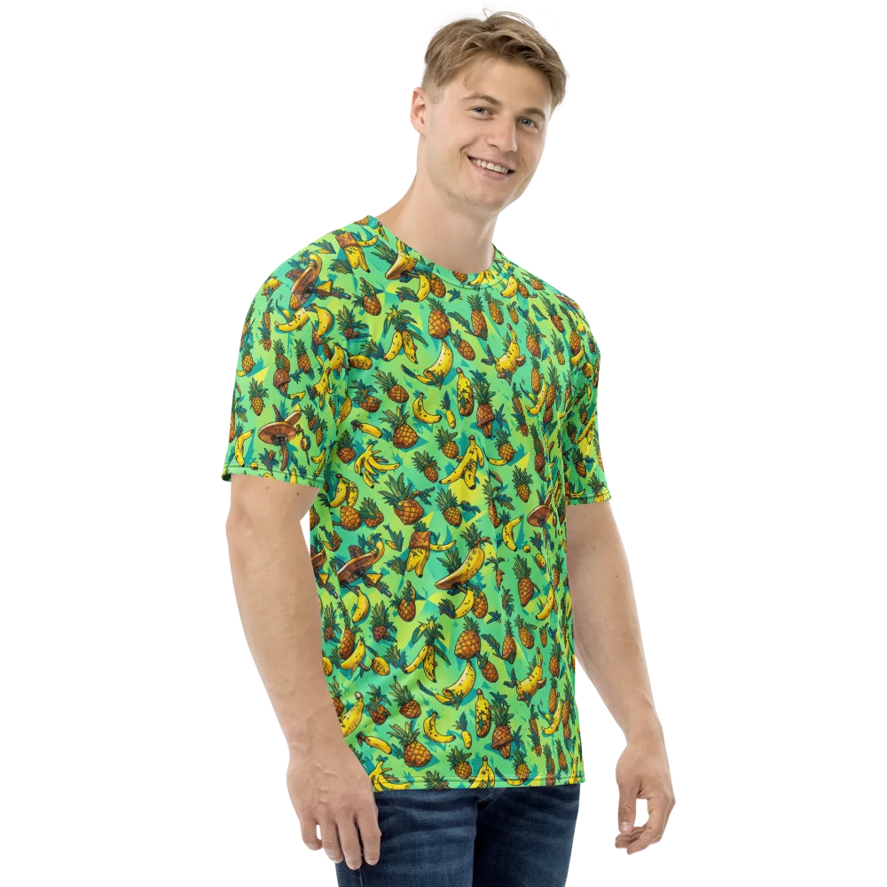 Pineapple Halfpipe on Men's Crew Neck T-Shirt — Right