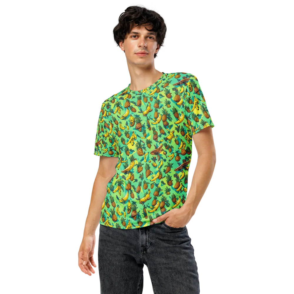 Pineapple Halfpipe on Men's Crew Neck T-Shirt — Front