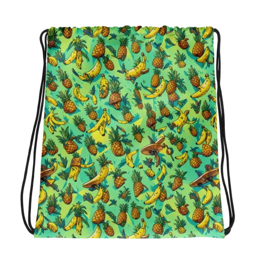 Pineapple Halfpipe on a Drawstring Bag