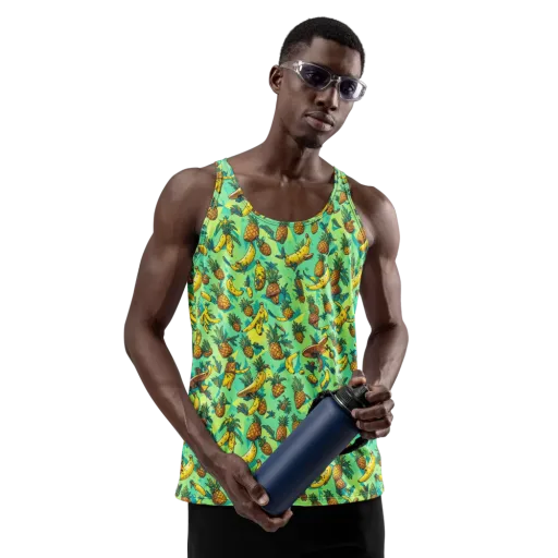 Pineapple Halfpipe on a Men's Tank Top