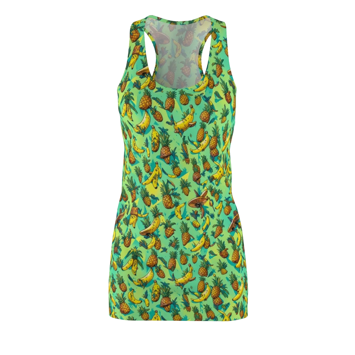 Pineapple Halfpipe on Racerback Dress — Front