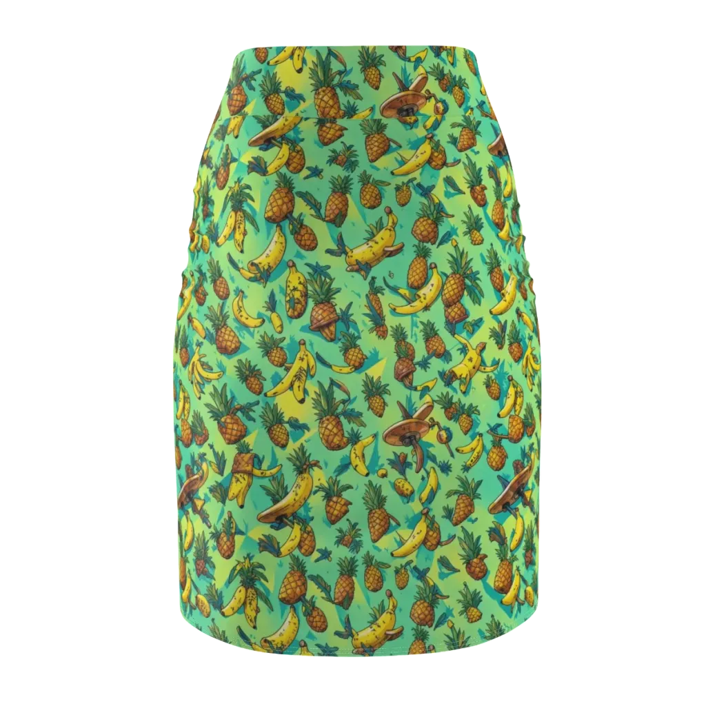 Pineapple Halfpipe on Pencil Skirt — Back