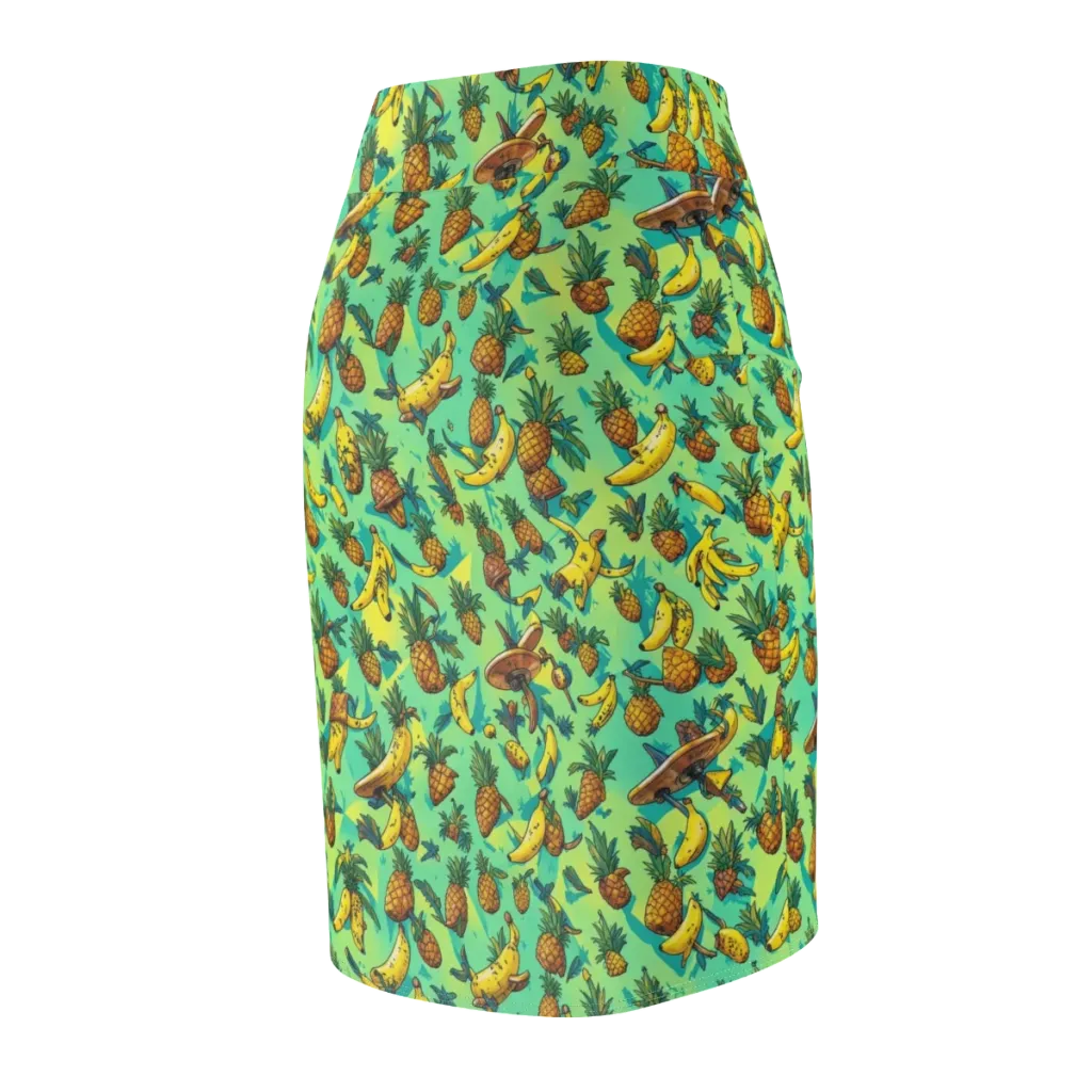 Pineapple Halfpipe on Pencil Skirt — Back Side