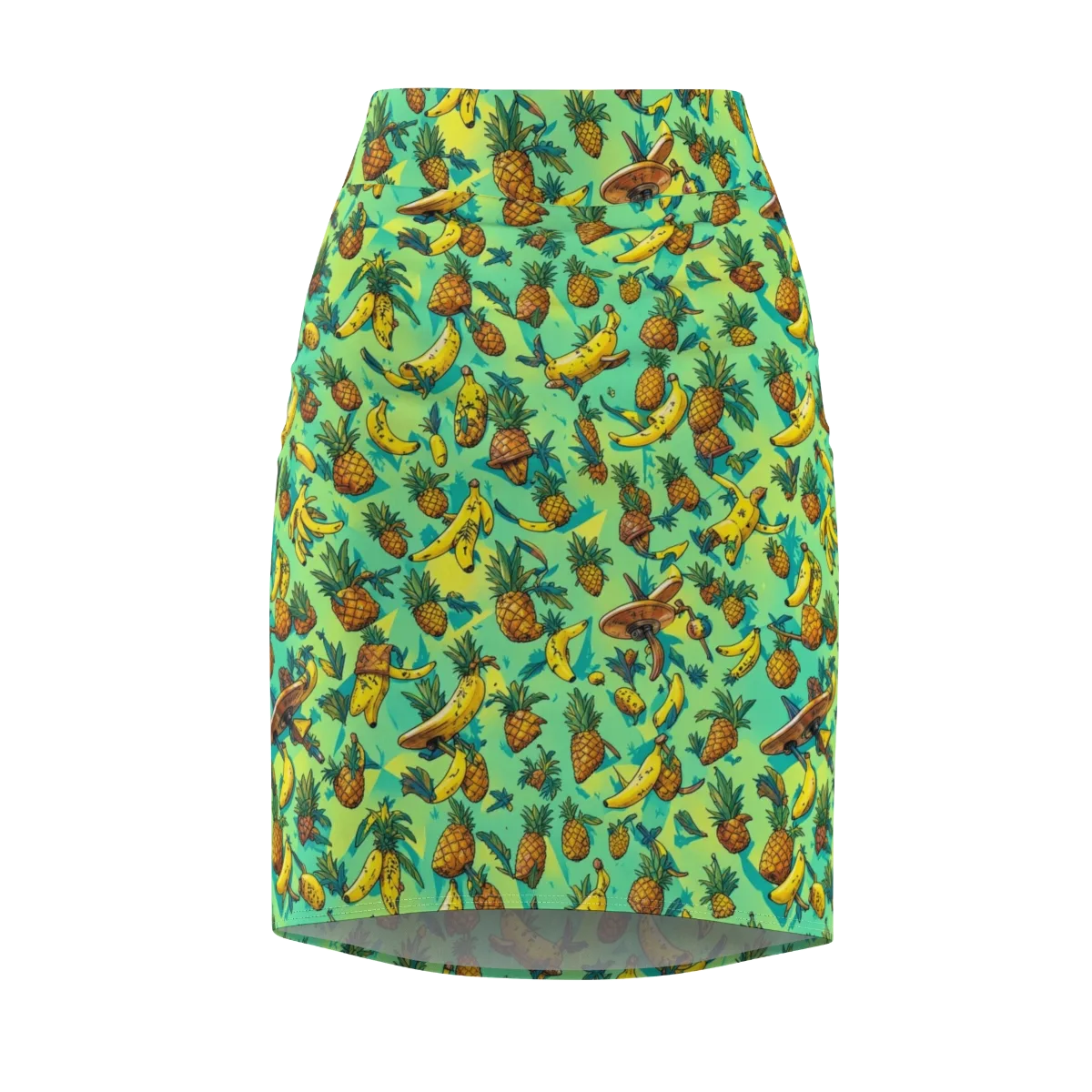 Pineapple Halfpipe on Pencil Skirt — Front