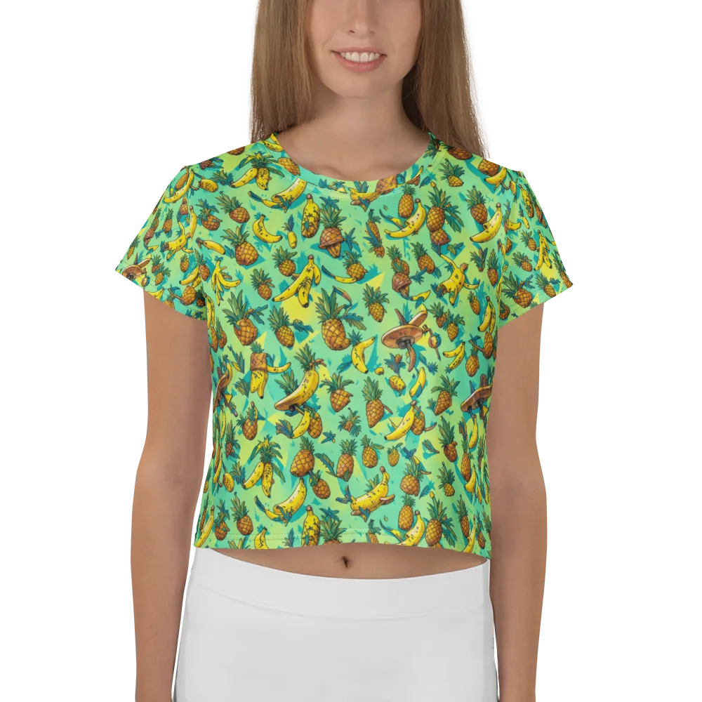 Pineapple Halfpipe on Crop Tee — Front