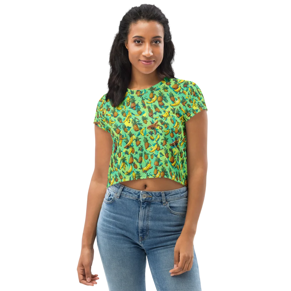 Pineapple Halfpipe on Crop Tee — Front