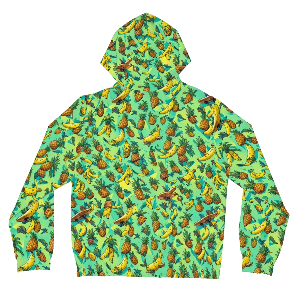 Pineapple Halfpipe on Women's Full-Zip Hoodie — Back
