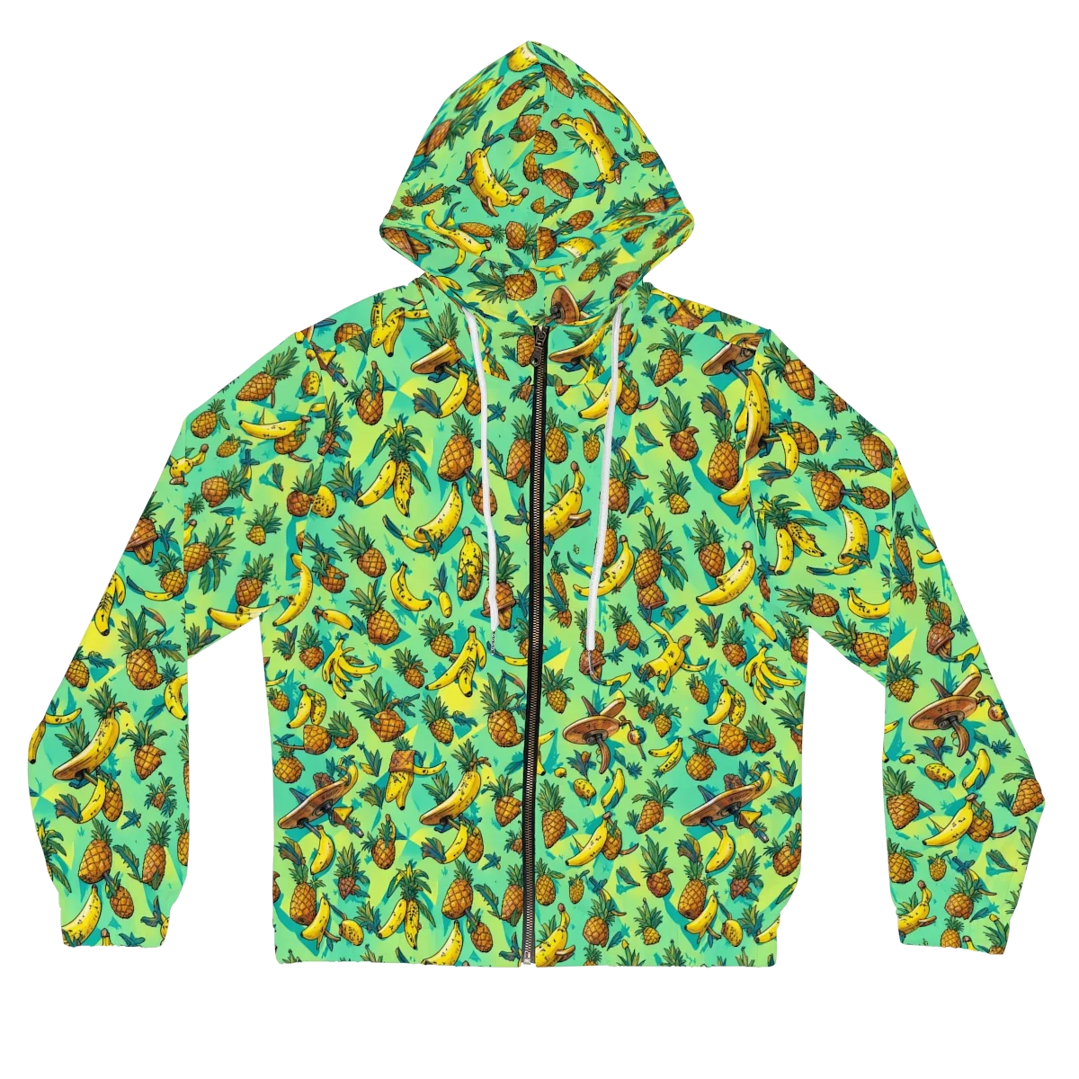 Pineapple Halfpipe on Women's Full-Zip Hoodie — Front