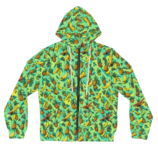 Pineapple Halfpipe on a Women's Full-Zip Hoodie