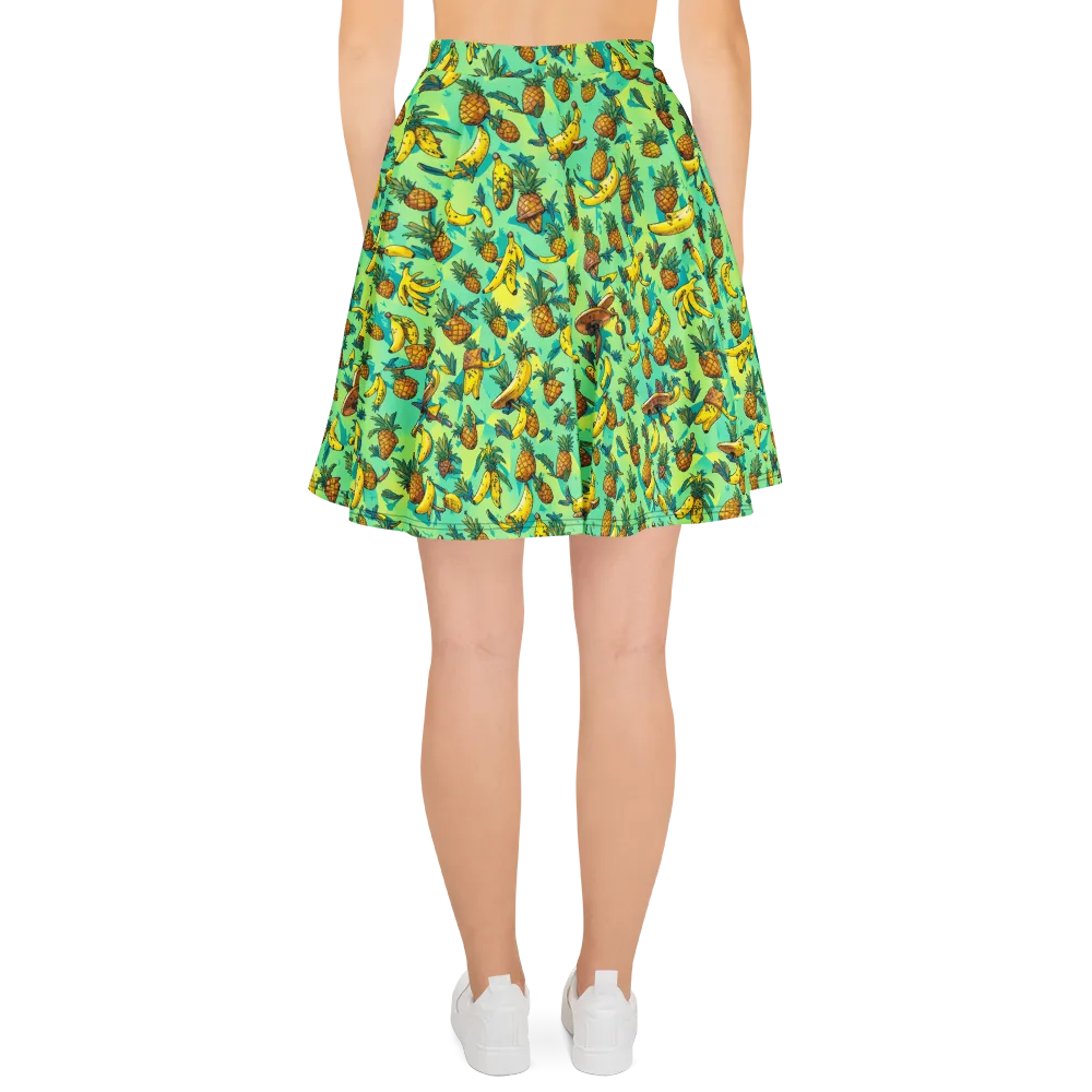 Pineapple Halfpipe on Skater Skirt — Back
