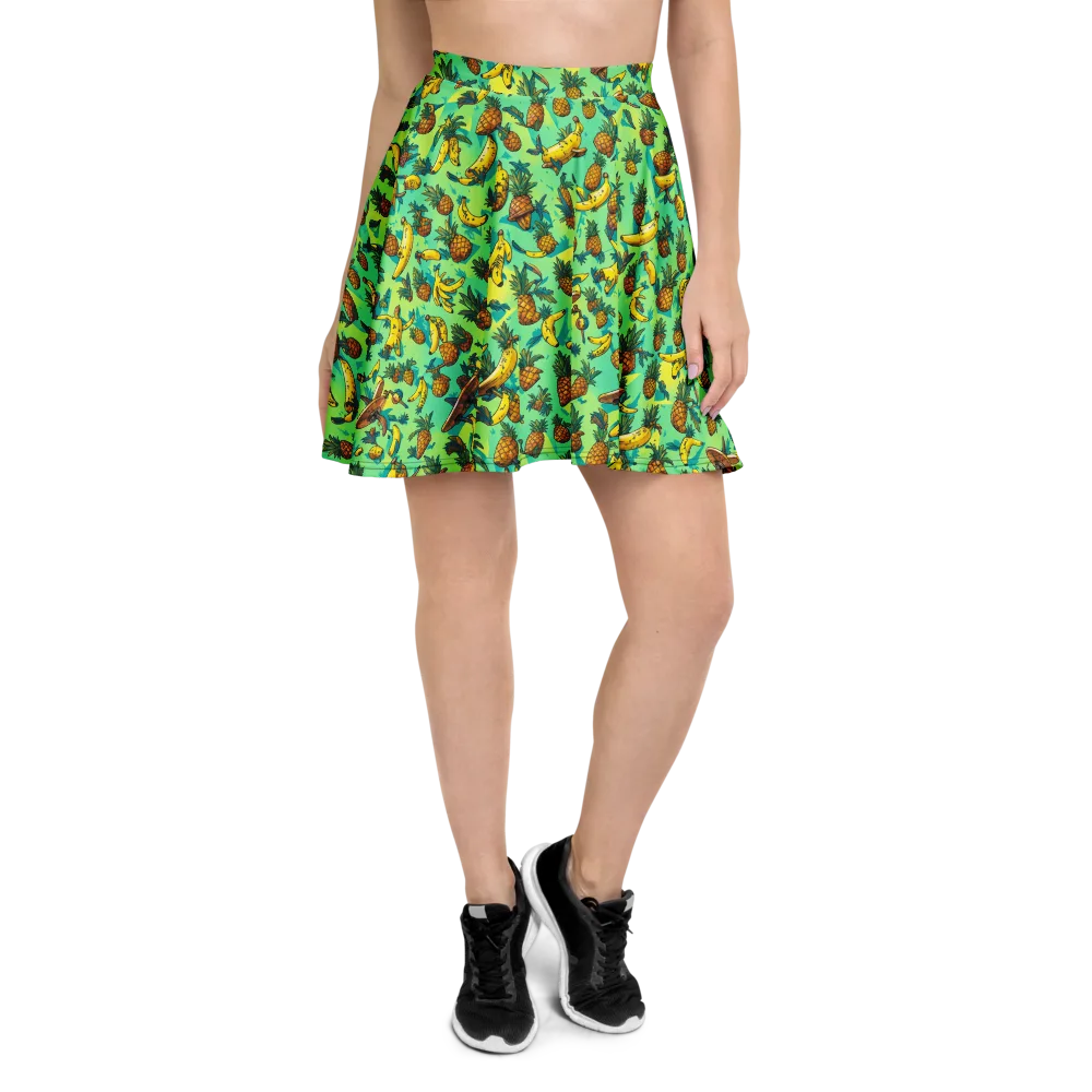 Pineapple Halfpipe on Skater Skirt — Front
