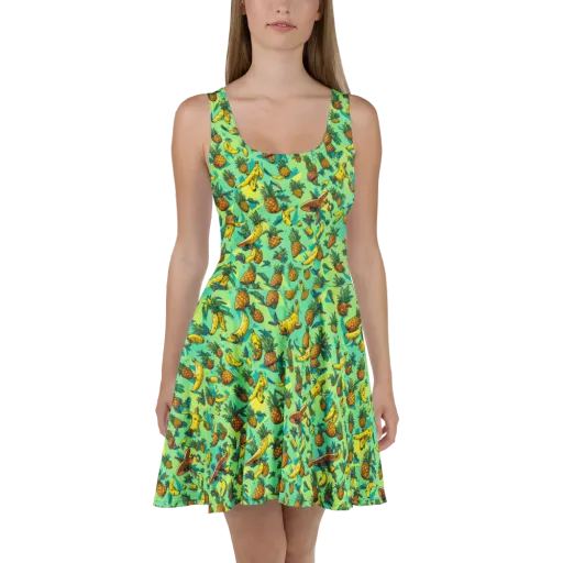 Pineapple Halfpipe on a Skater Dress
